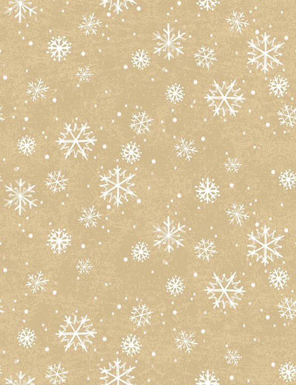 2026 Quilt MN Snowflakes Lt Caramel