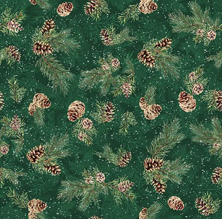 2026 Quilt MN Pinecones Dk Forest