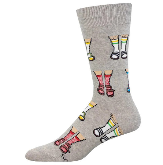 Socks and Sandals - Lt Gray - Men's 10-13