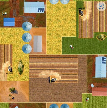 Farm Machines II - Life on the Farm Aerial Allover 1093G