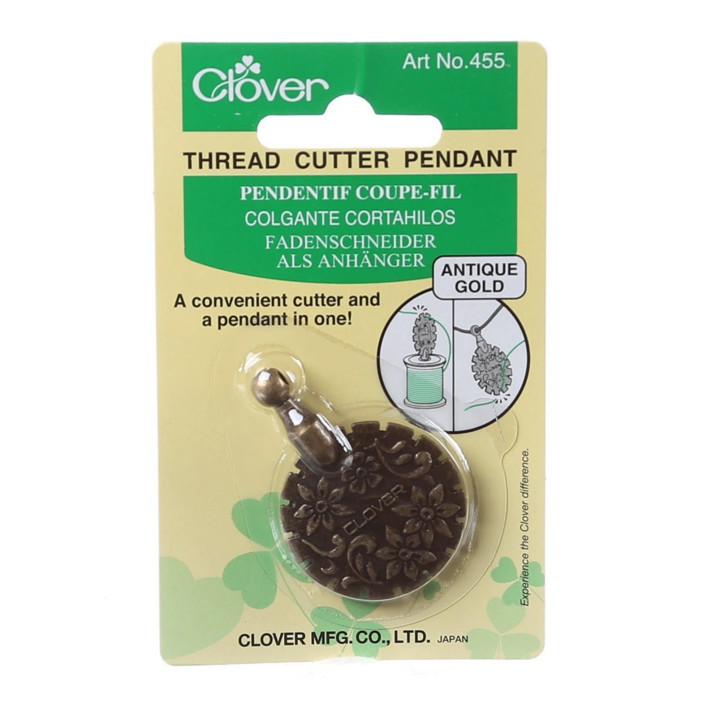 Thread Cutting Pendant 455 Antique Gold
