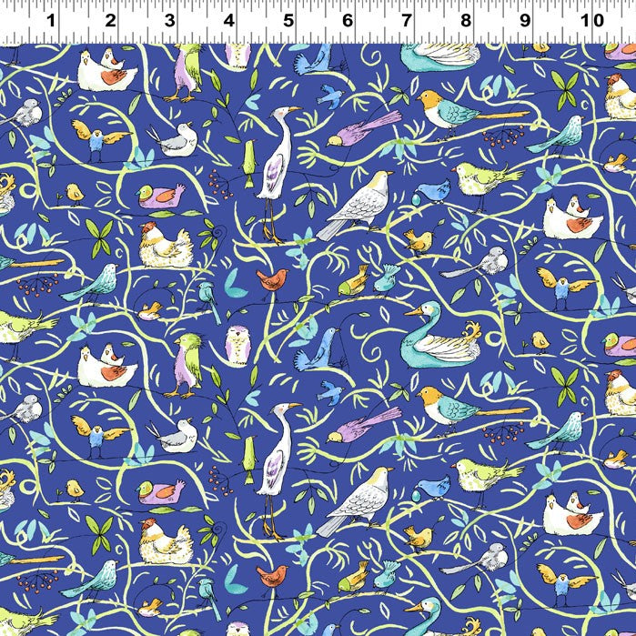 What Friends are For Birds Royal Blue Y4270-31