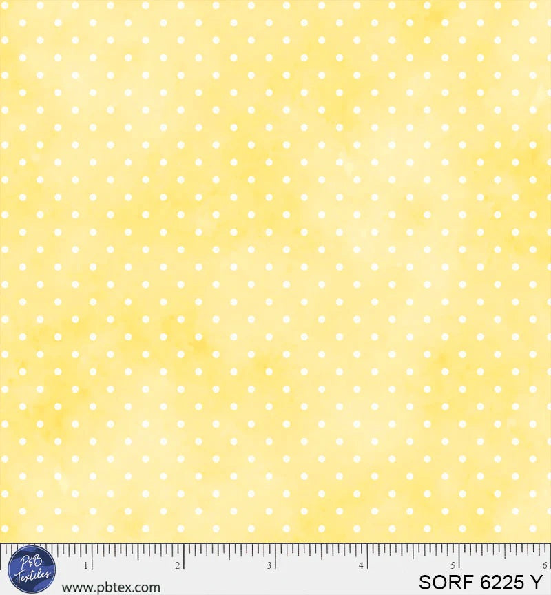 Sorbet Flannel Pin Dot Yellow SORF06225Y
