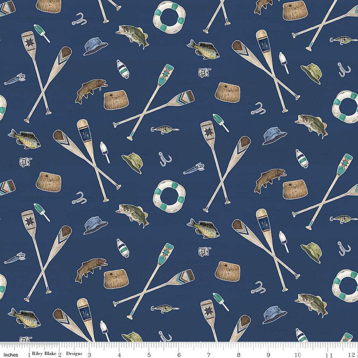 Wake at the Lake Icons C14892-Navy