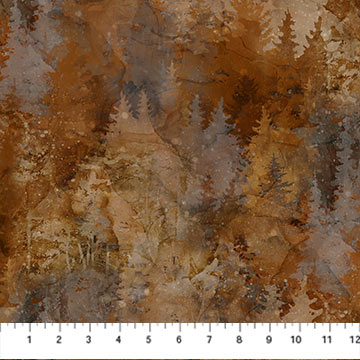 Highland View Trees Dk Rust DP27589-37