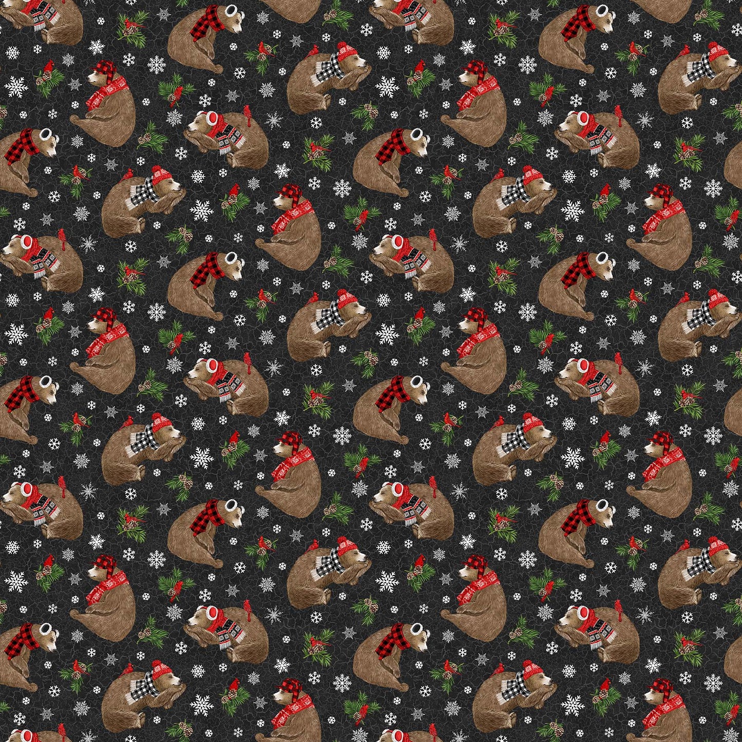 Beary Merry Christmas Tossed Bears 27058-99