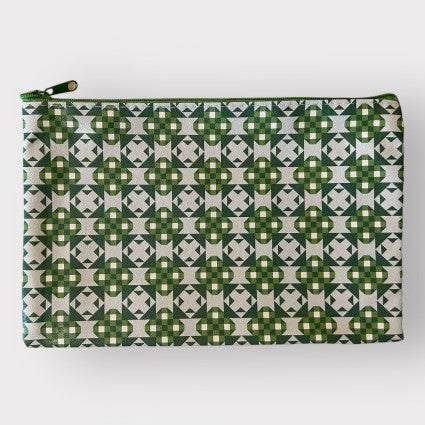 Quilt Jazz Pencil Pouch Green