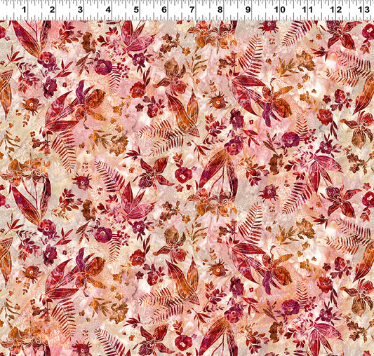 2025 Quilt MN Digital Lady Slippers Dark Tomato