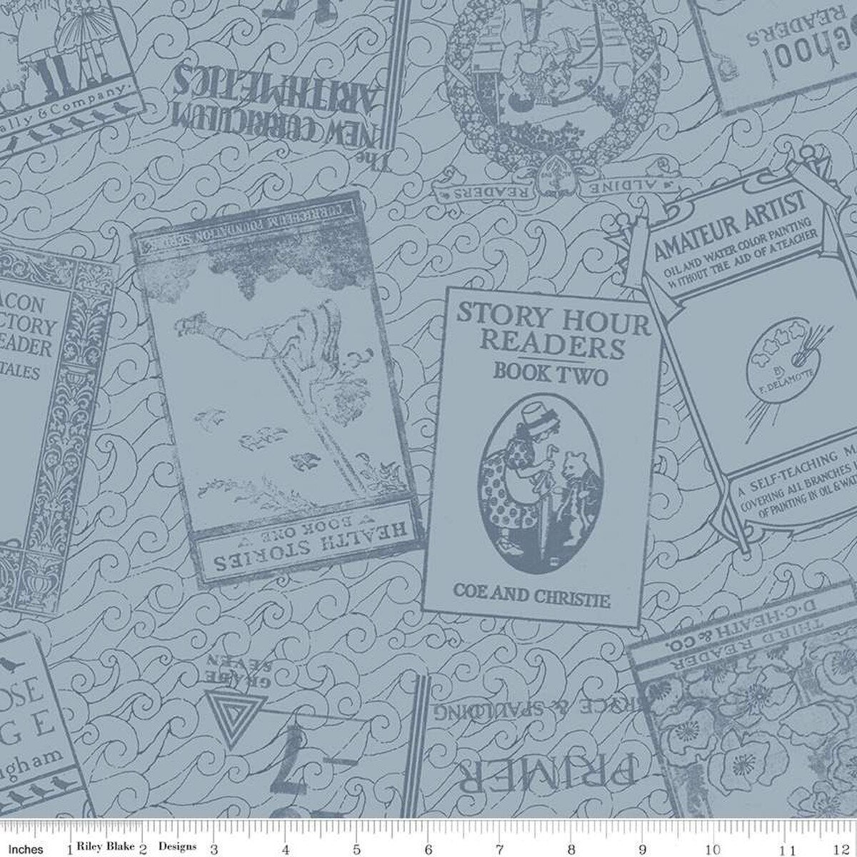 Old School Bookworm Blue C14958