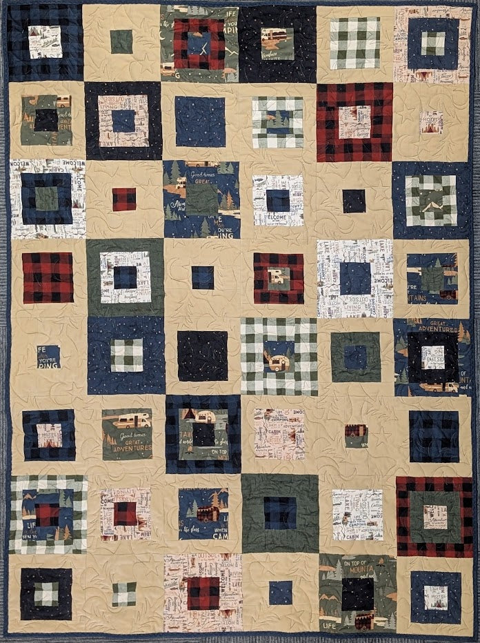 Living the Dream Flannel Skipping Squares 51x68