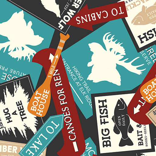 Great Outdoors Flannel Scenic Route Gray/Multi