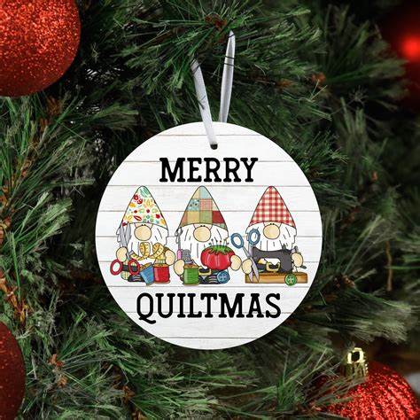 Merry Quiltmas Gnome Ornament