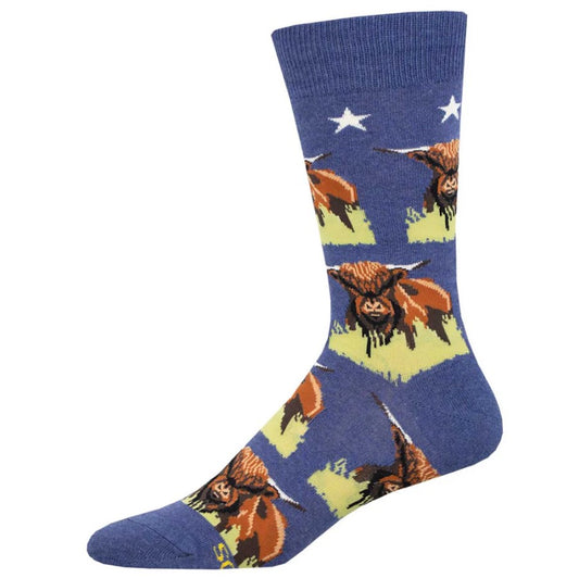 Highland Cows - Blue - Men's 10-13
