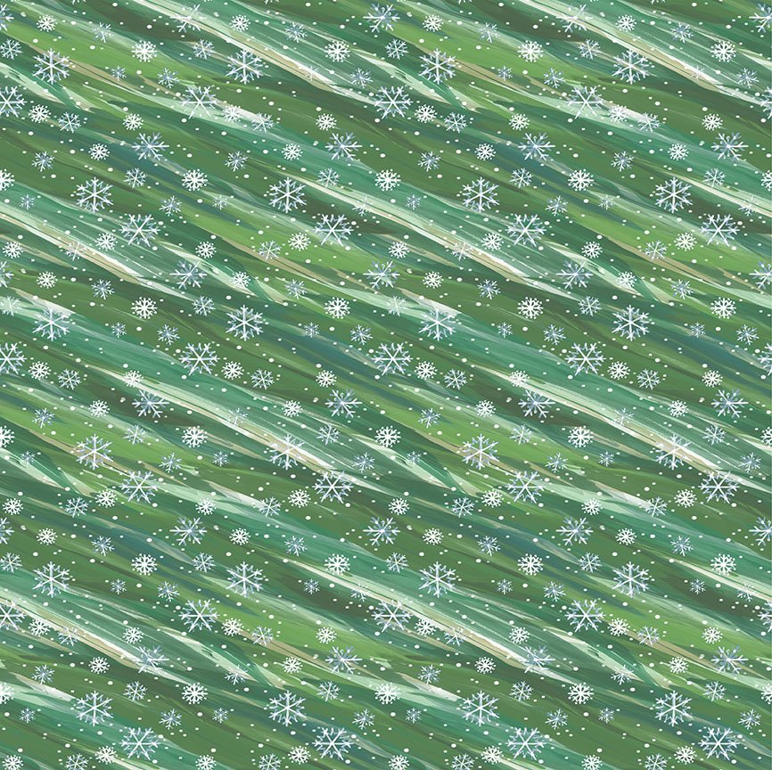 2026 Quilt MN Snowflake Stripe Dk Mint