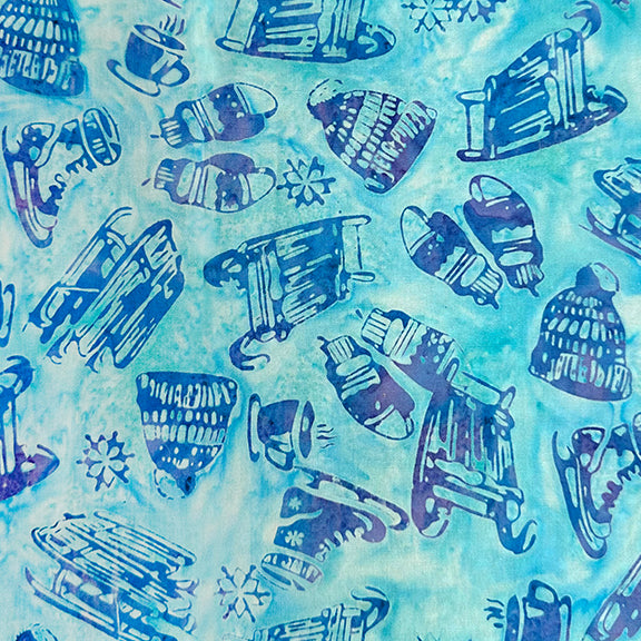 AMNSH 2025 Sledding Azure Tossed Sleds SH185-517 Batik