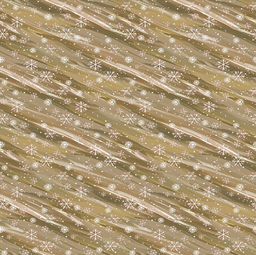 2026 Quilt MN Snowflake Stripe Lt Brown