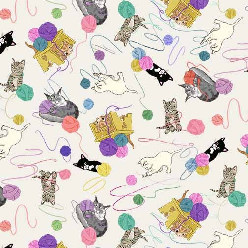 Crafternoon - Crafty Kitties DDC12786-CREM-D