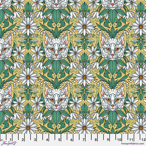 Rachel Hauer Garden Bed - Cat Flower PWRH099.Yellow