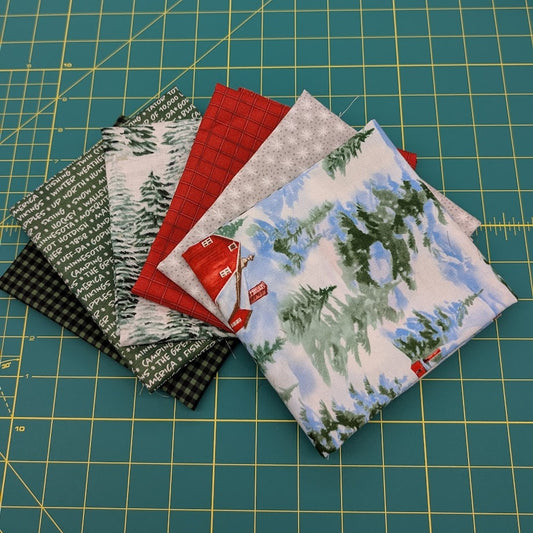 Mystery Five-0 Starry Night Trucks in Winter FQ Bundle (6 pcs)