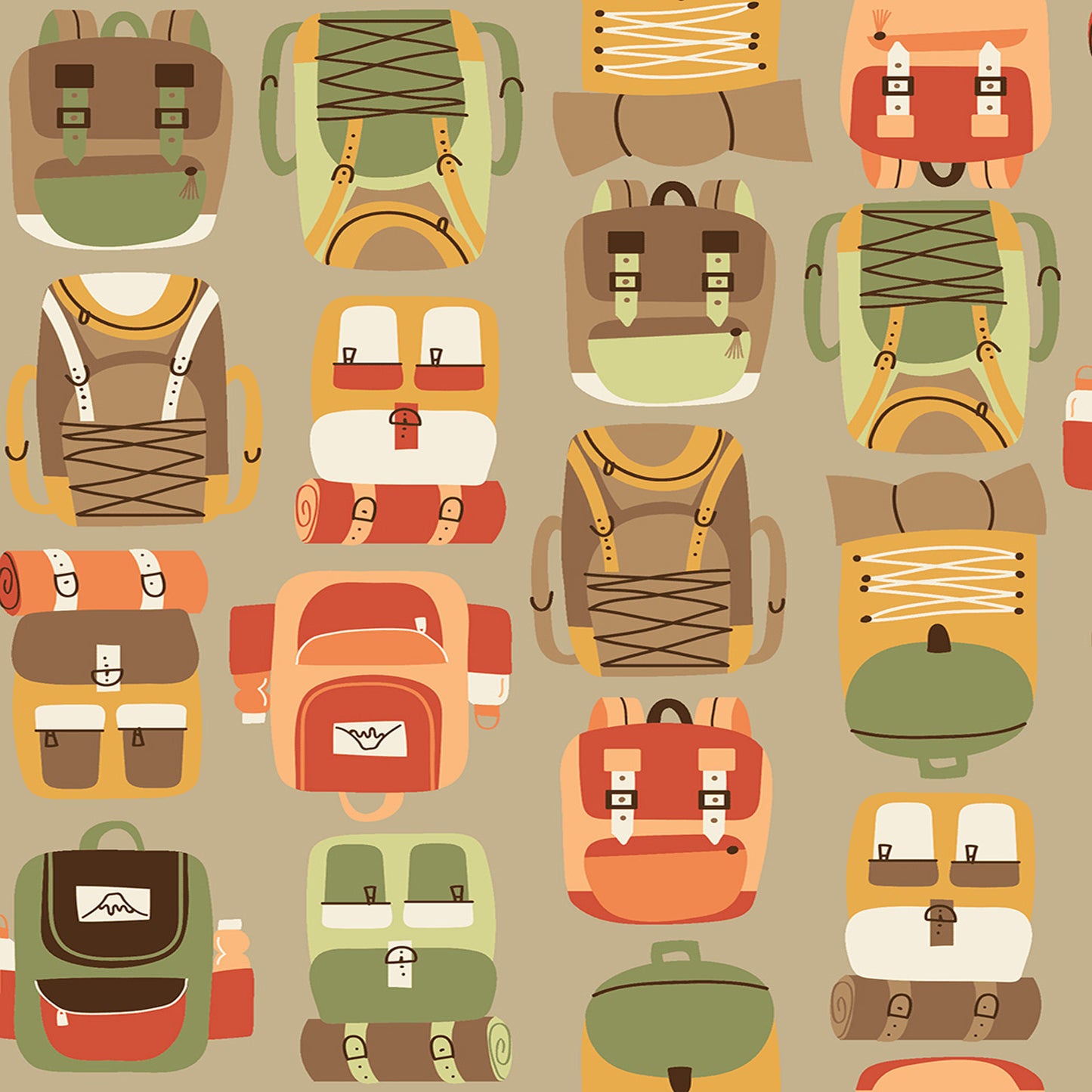 Camping Crew Backpacks - Bark
