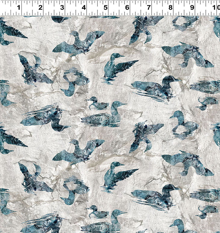 2025 Quilt MN Digital Loons Dark Teal