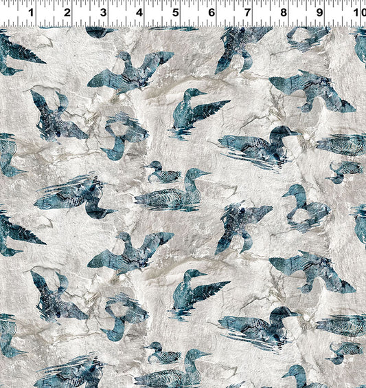 2025 Quilt MN Digital Loons Dark Teal
