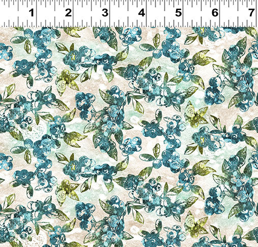 2025 Quilt MN Digital Blueberries Teal