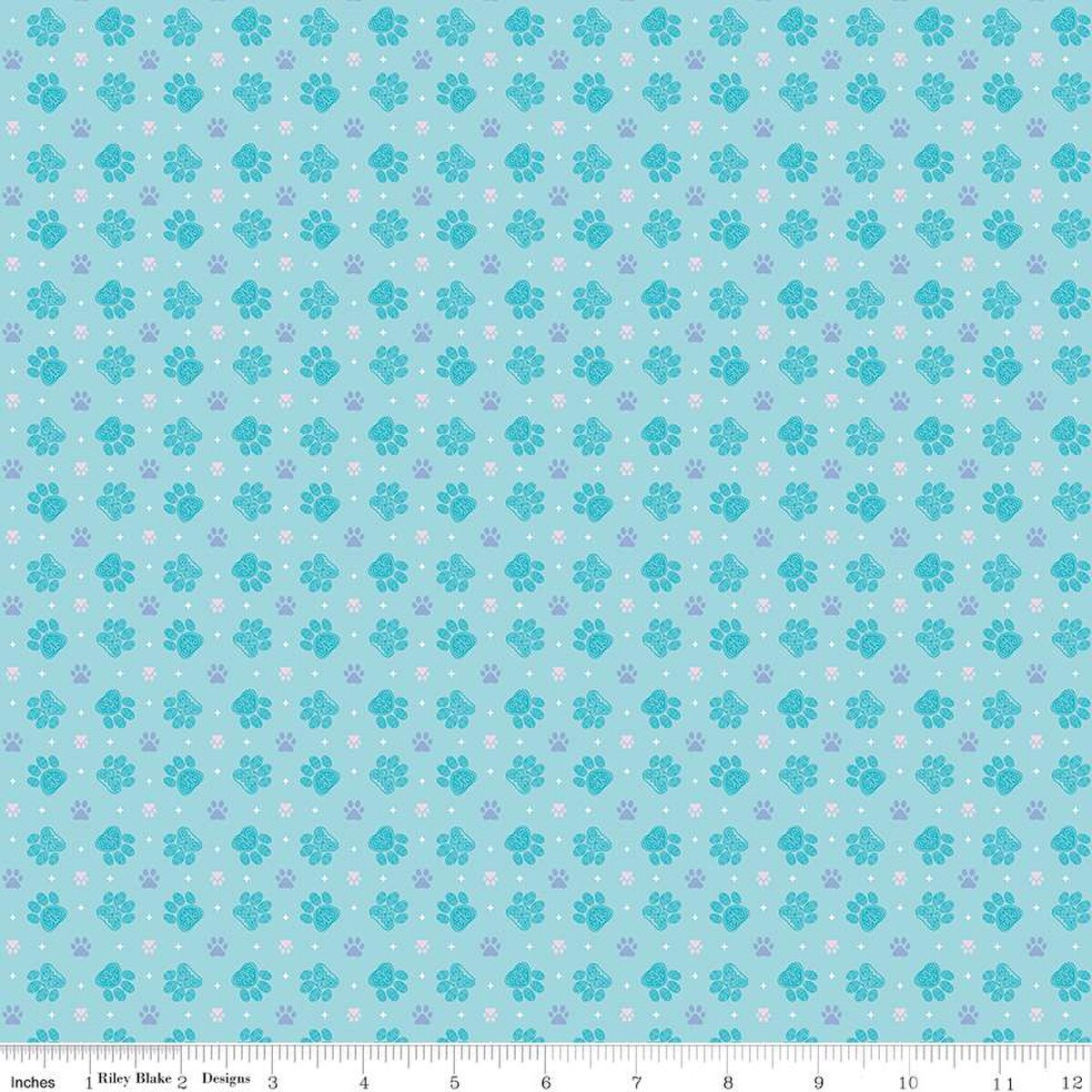 Celtic Cats Paw Prints CD16586 Aqua
