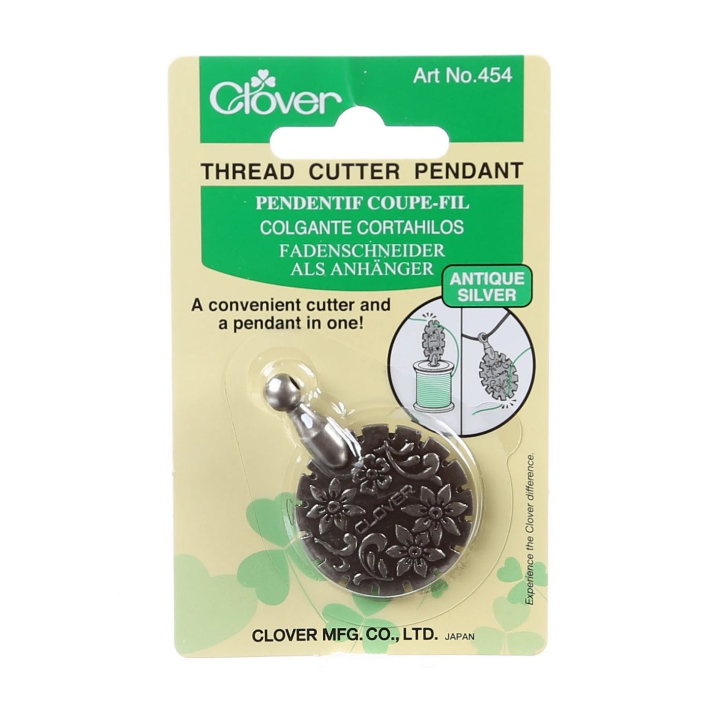 Thread Cutting Pendant 454 Antique Silver