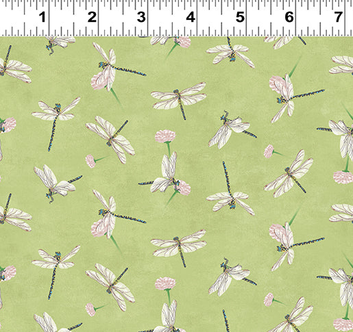 2024 Quilt MN Dragonflies Lt Olive