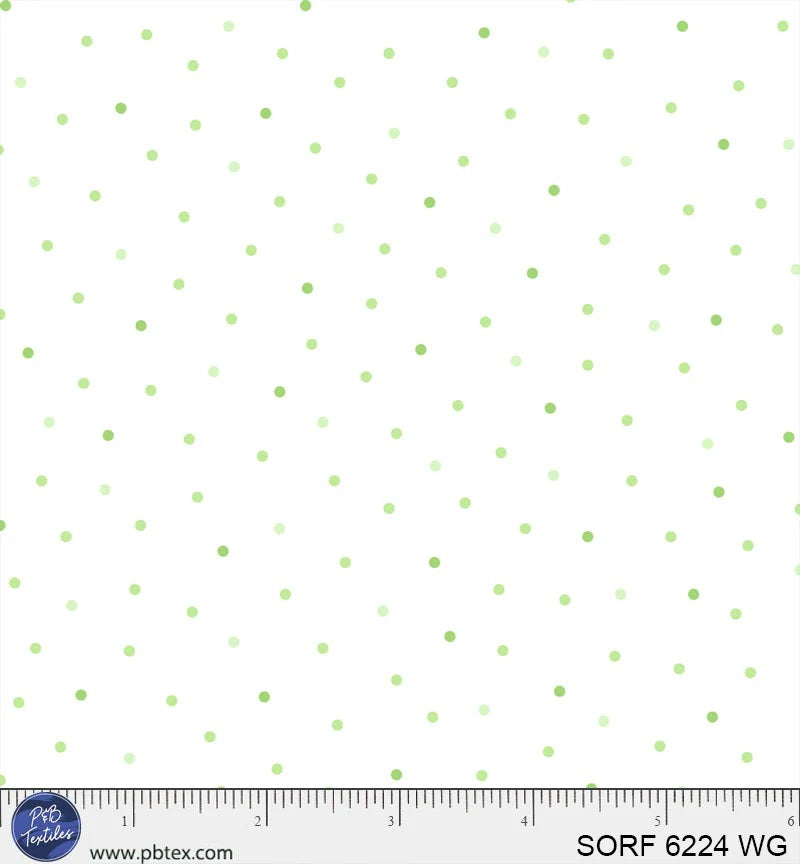 Sorbet Flannel Tossed Tonal Dot SORF06224WG