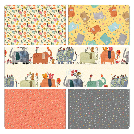 Elephant Joy 1 Yard Bundle (5 pcs)