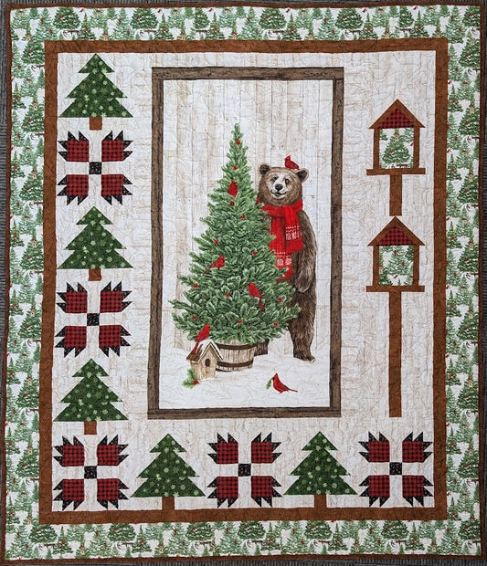 Beary Merry Christmas Bear Tracks 56x65