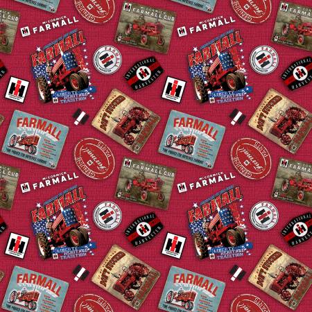 Farmall Tossed Logos Red 10528-Red