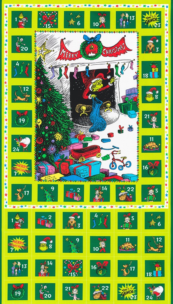 How the Grinch Stole Christmas ADED-22565-223 Holiday Advent Calendar Panel