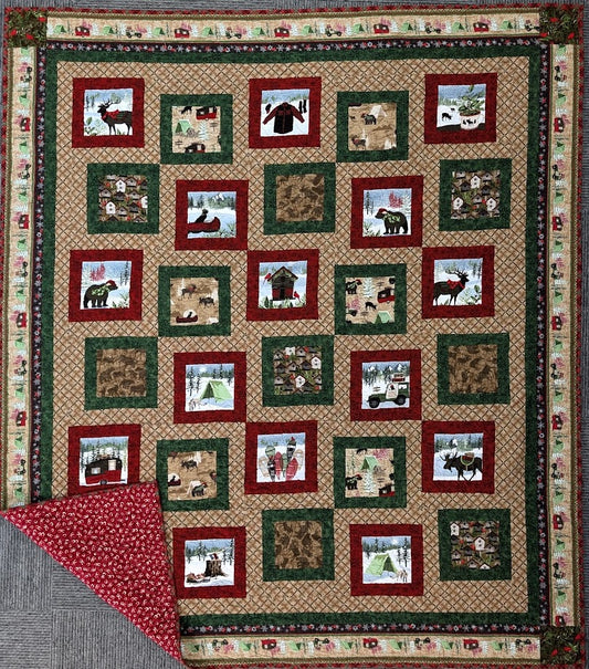 Winter Flannel Quilt Finished Sample 69" x 78"