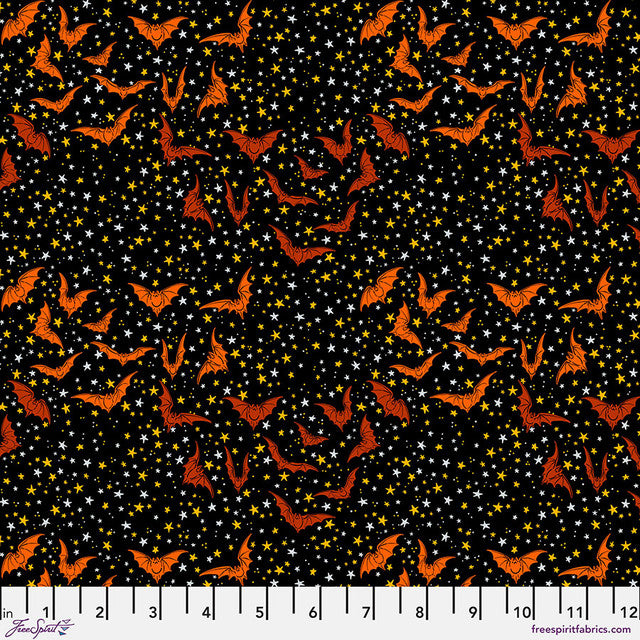 Costumes & Cobwebs Ditsy Bats PWRH114.Black