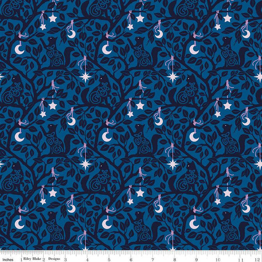 Celtic Cats Moon & Stars CD16582 Blue