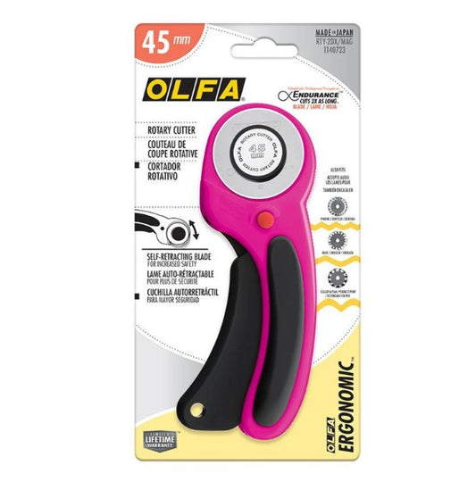 Olfa 45mm Magenta Rotary Cutter RTY-2DX/MAG