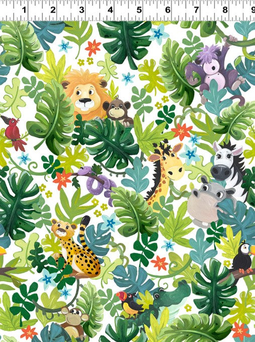 Jungle Friends Packed Animals SB20443-100 Whtie