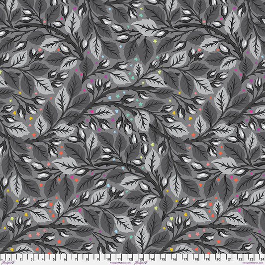 Tula Pink Graywork 108" Wide Back Nip in the Bud QBTP020.Shadow