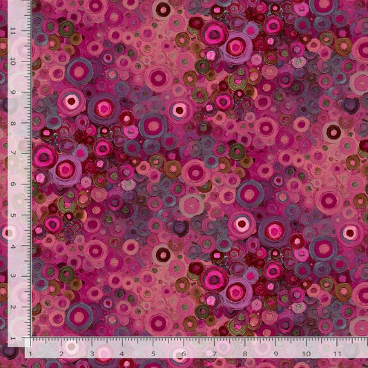 Calico Cat Cat Painted Circle Geo CD4121-Pomegranate