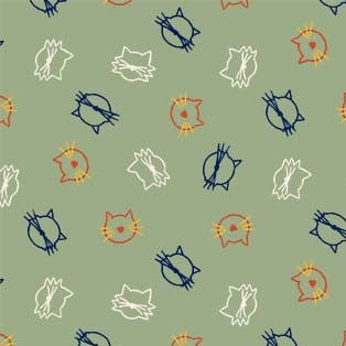 Cat Stamps DDC12487-Grnt-D