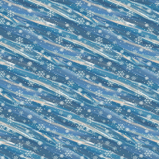 2026 Quilt MN Snowflake Stripe Blue