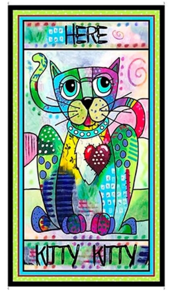 Here Kitty Kitty Panel 2600-29957-X