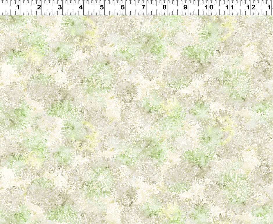 2025 Quilt MN Digital Dandelions Light Mint