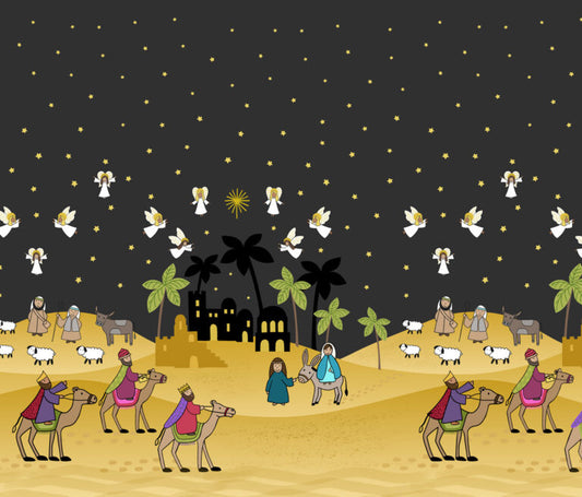 Away in a Manger Double Edge Border