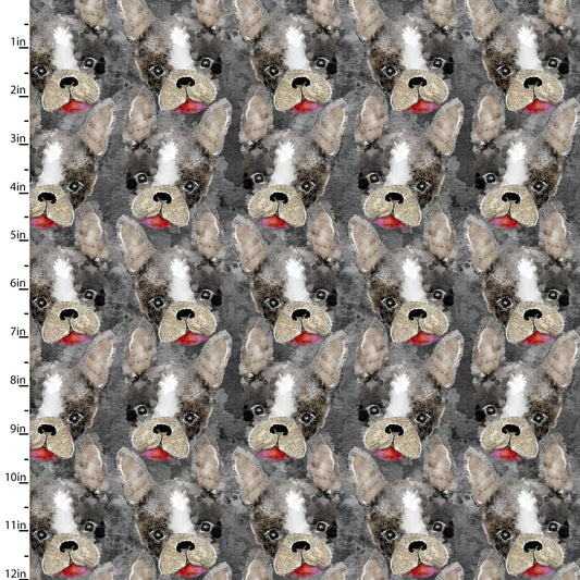 Raise the Woof Frenchie Kisses 22346-GRY