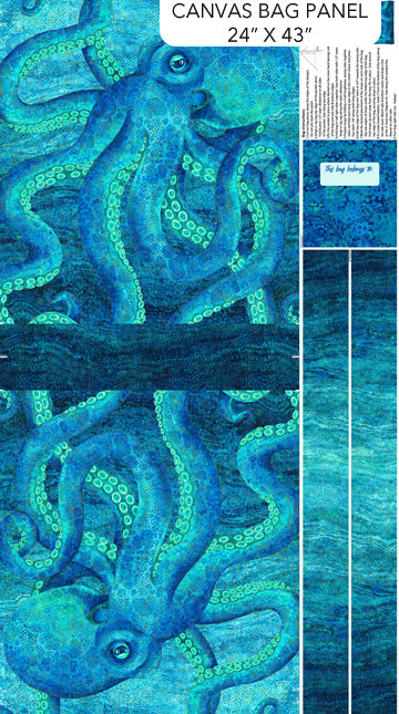 Shimmer Enigma Octopus Bag Panel C28188M-48