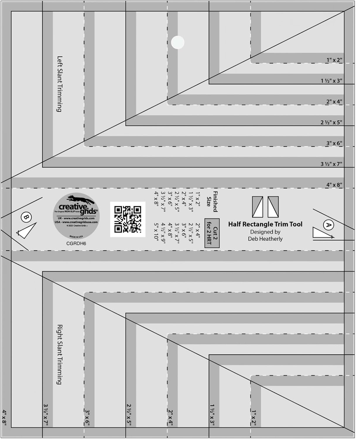 Creative Grids Half Rectangel Trim Tool